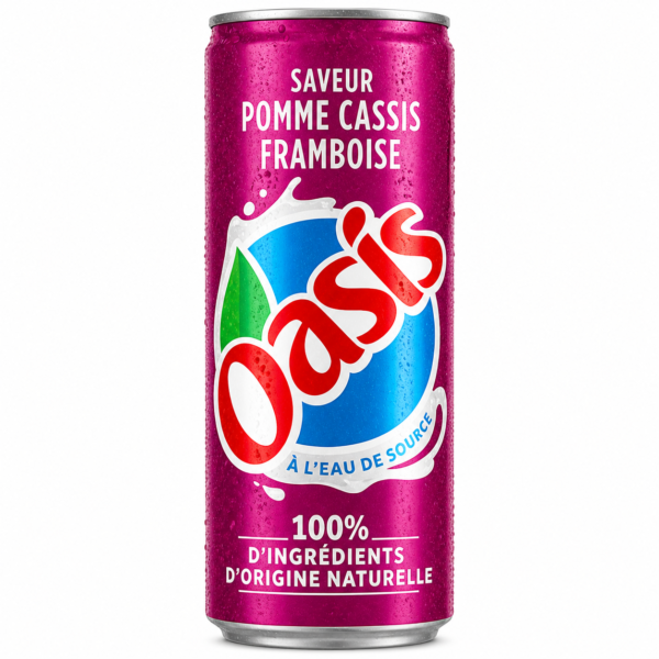 Oasis Pomme Cassis Framboise – Canette 33cl