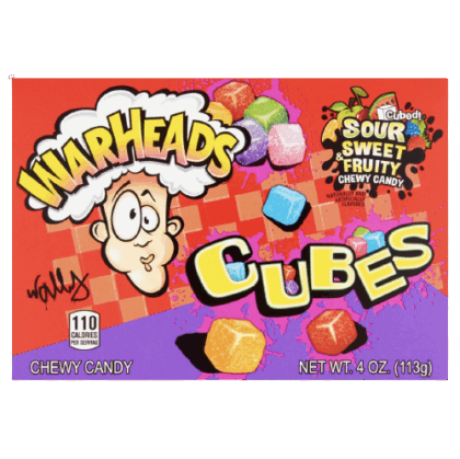 WARHEADS CUBES SOUR FRUITY FLAVORS