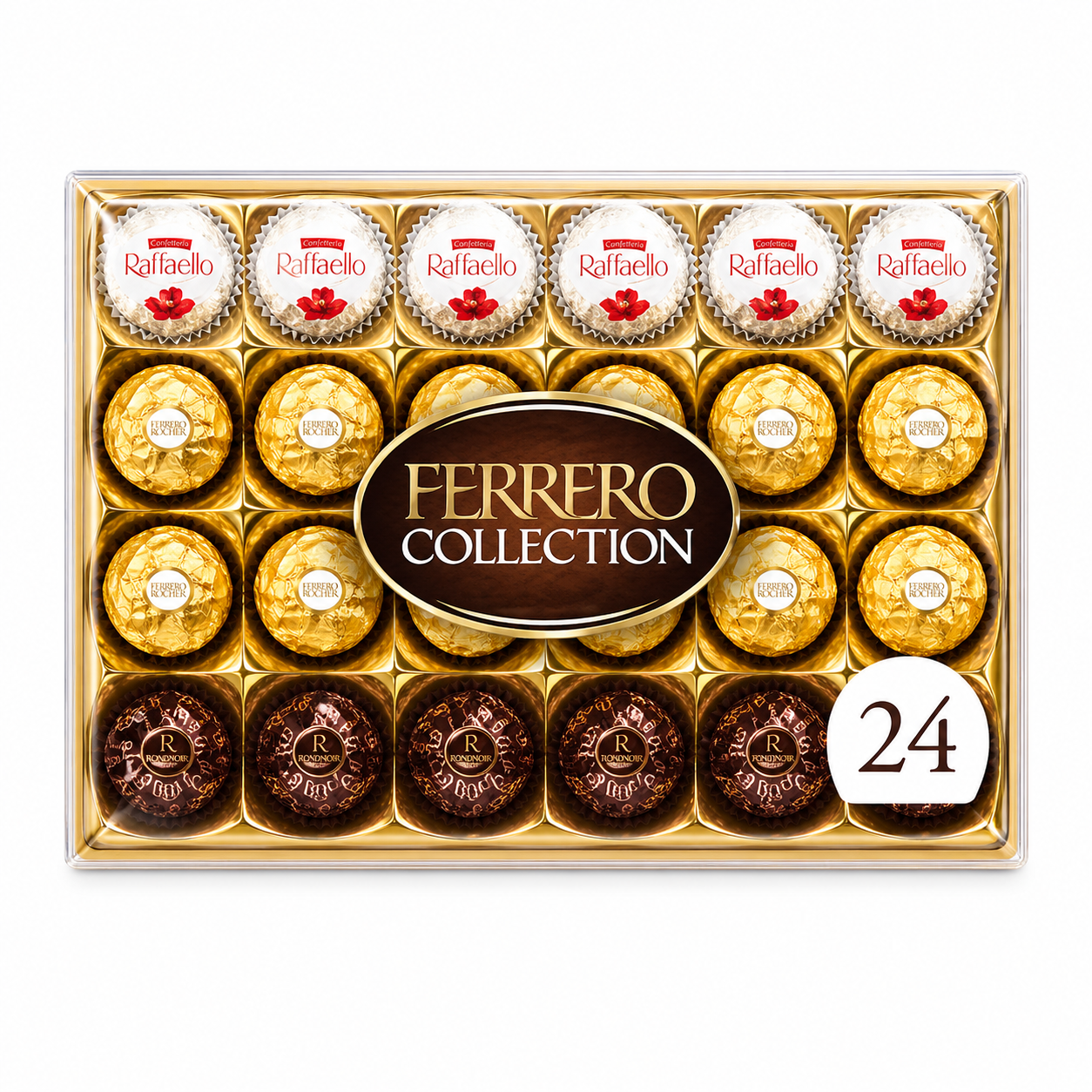 Ferrero Collection 24 Pièces (Rocher, Raffaello, Rondnoir)