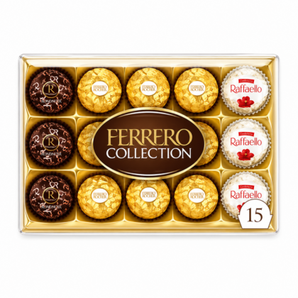 Ferrero Collection 15 Pièces (Rocher, Raffaello, Rondnoir)