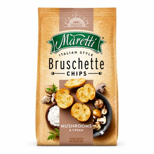 MARETTI BRUSCHETTE CHIPS CHAMPIGNON & CREME 70G