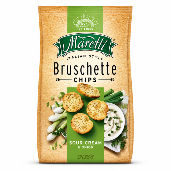 MARETTI BRUSCHETTE CHIPS SOUR CREAM & ONION 70G