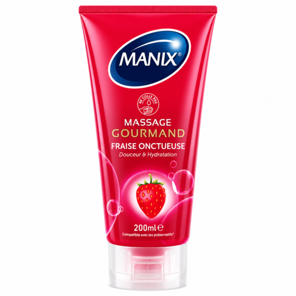 Manix Massage Gourmand Fraise Onctueuse 200ml