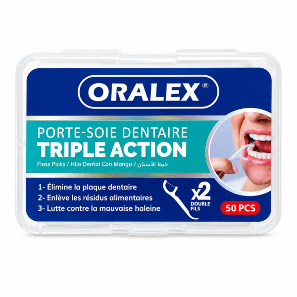 Oralex Porte-Soie Dentaire Triple Action 50pcs