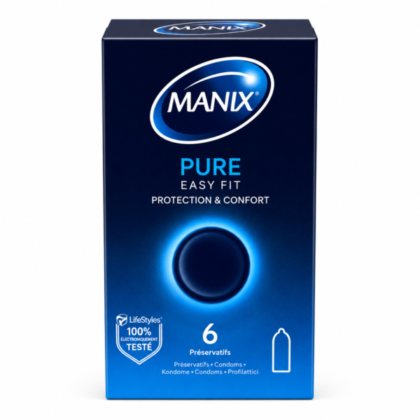Manix Pure Easy Fit Préservatifs x6