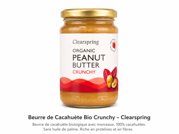Beurre de Cacahuète Bio Crunchy Clearspring – 350 g