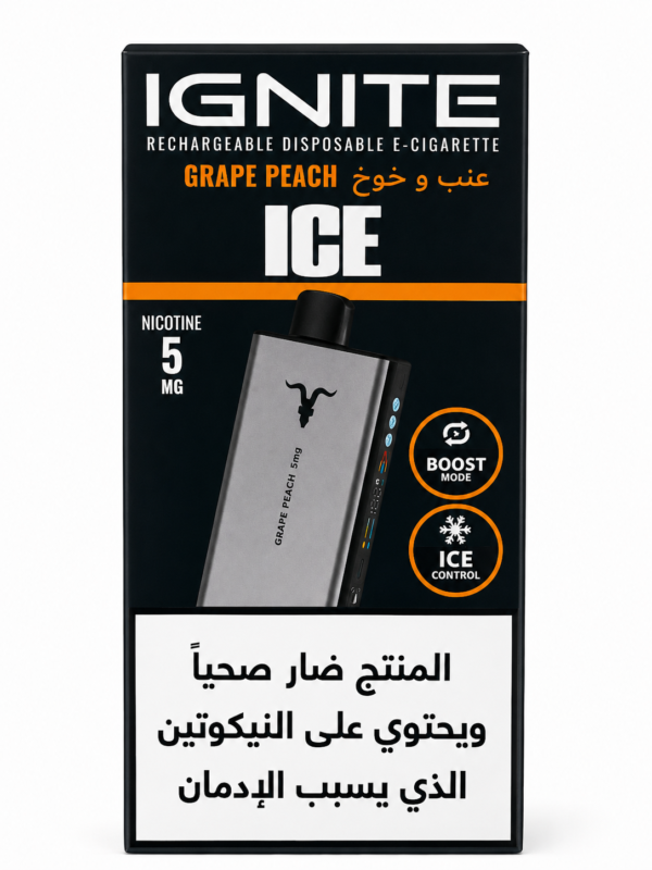 Ignite Ice – Grape Peach 5 mg