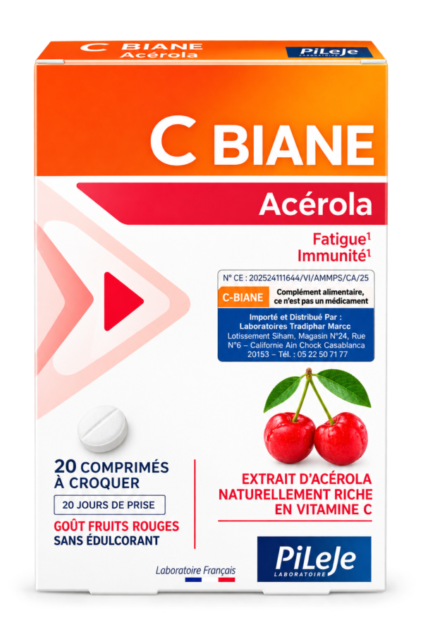 C-Biane Acérola Vitamine C – 20 comprimés à croquer