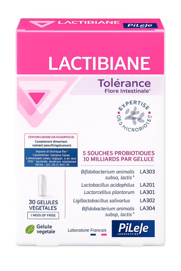 Lactibiane Tolérance – Probiotiques Flore Intestinale – 30 gélules