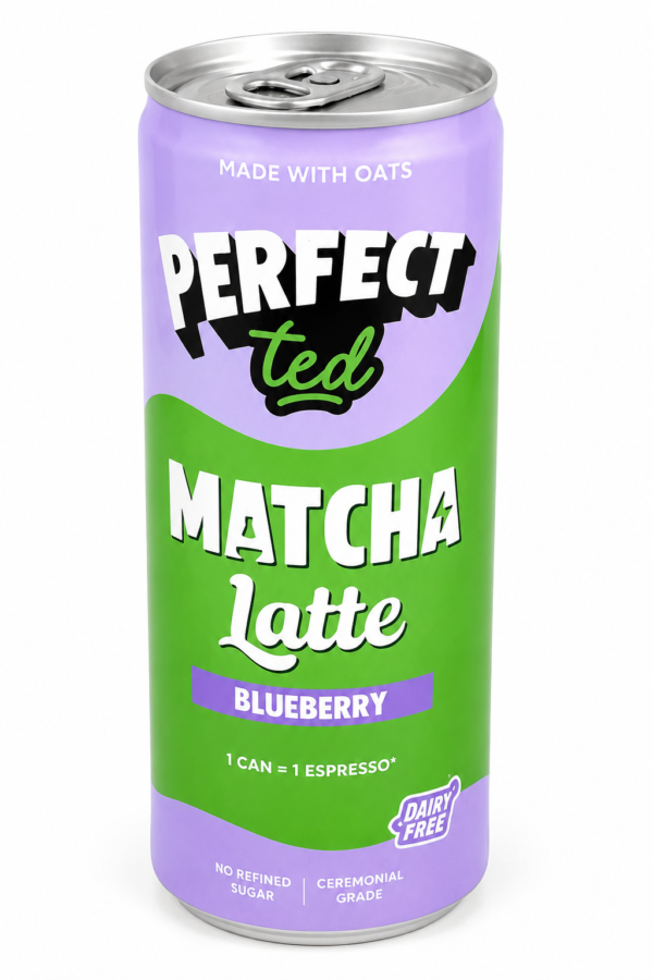 PerfectTed Matcha Latte Blueberry – Boisson à l’avoine et matcha saveur myrtille
